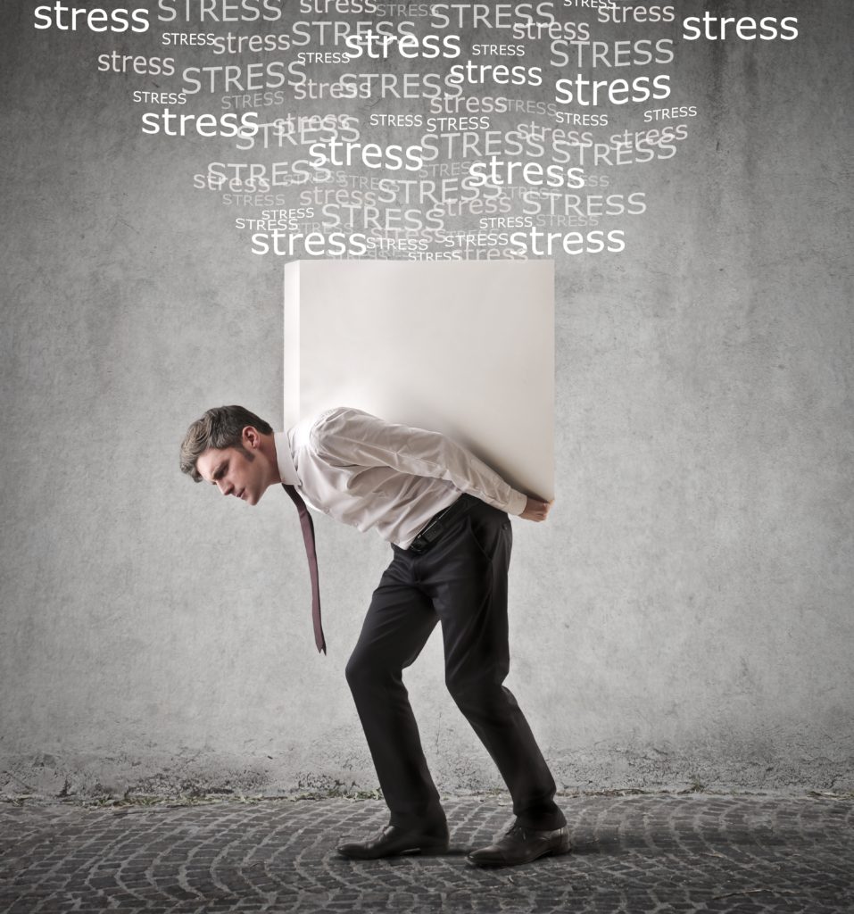 Stress, Druck und hohe Belastungen im Beruf.