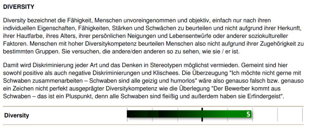 Ein Schritt, der hilft, Frauen in Spitzenpositionen zu bringen und ihre Potenziale zu nutzen: objektive Potenzialanalysen wie DNLA - Discovering Natural Latent Abilities - einschließlich Indikatoren für Gender- und Dicversitykompetenz.