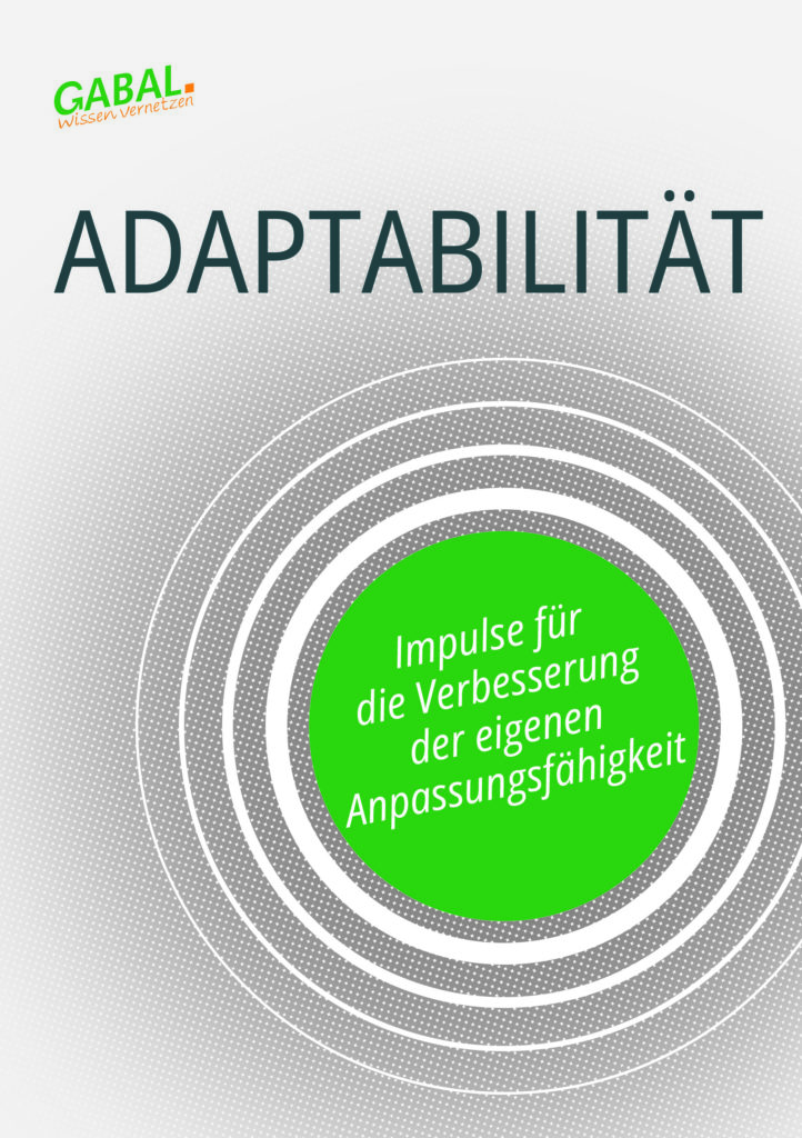 Wichtig auf dem Weg zum "gelassenen Unternehmen": "Adaptabilität – Impulse für die Verbesserung der eigenen Anpassungsfähigkeit".