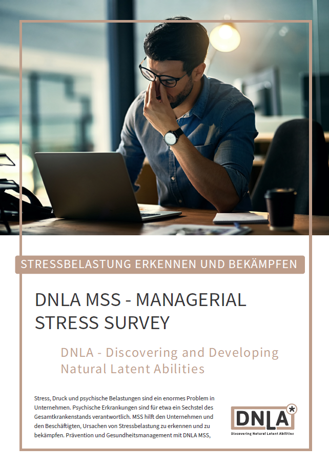 Factsheet zum DNLA-Tool DNLA Managerial Stress Survey (MSS).