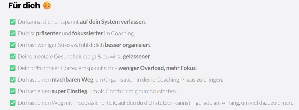 Coach OS - Nutzen für Coaches