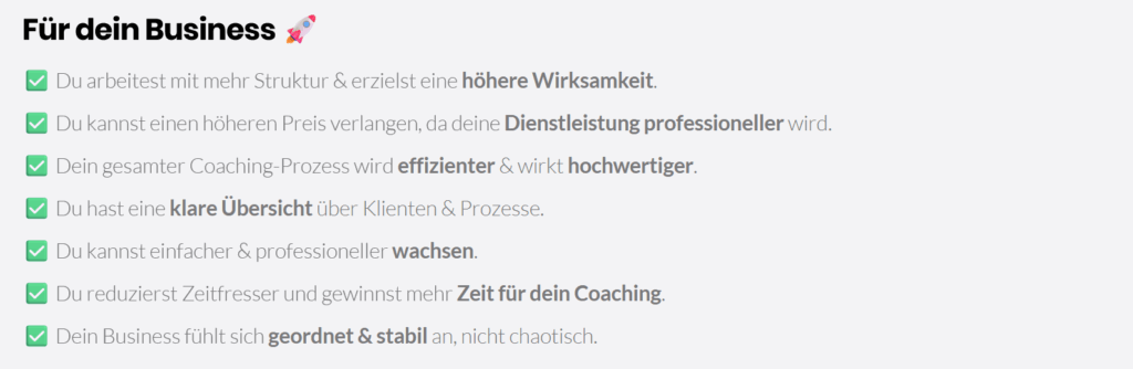 Coach OS - Nutzen für Ihr Coaching-Business